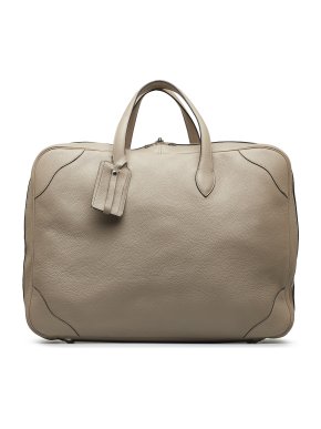 Hermes Victoria II 50 Travel Bag in Beige Clemence Leather