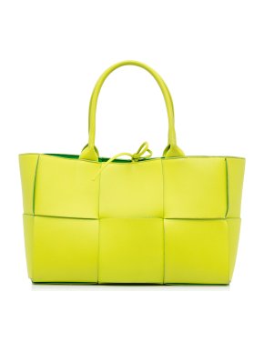 Bottega Veneta Neon Maxi Intrecciato Small Arco Tote