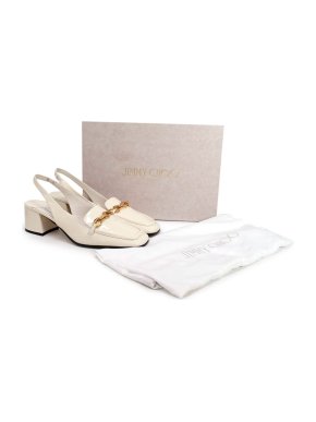 Jimmy Choo Diamond Tilda 45 patent leather slingback pumps