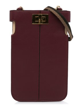 Fendi Burgundy Peek-a-Phone Pouch