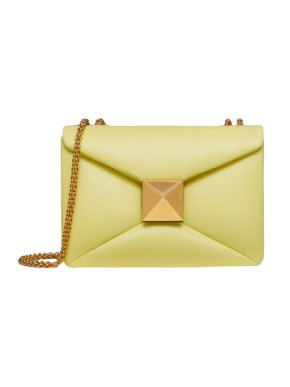 Valentino Yellow One Stud Crossbody Bag