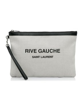Saint Laurent White Rive Gauche Clutch