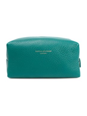 Aspinal Turquoise Medium Leather London Cosmetic Case