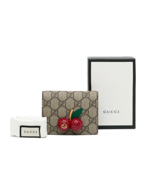 Gucci Monogram GG Supreme Cherries Wallet