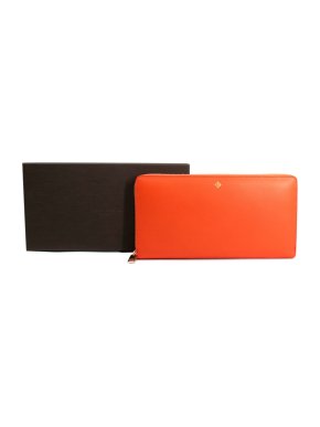 Patek Philippe Orange Grained Leather Wallet and Passport Holder
