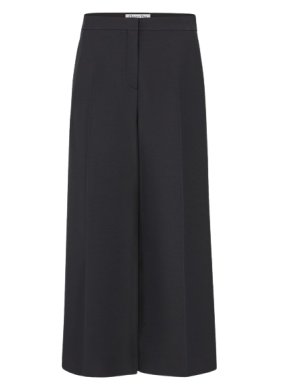Dior Black Cropped Wool Culottes