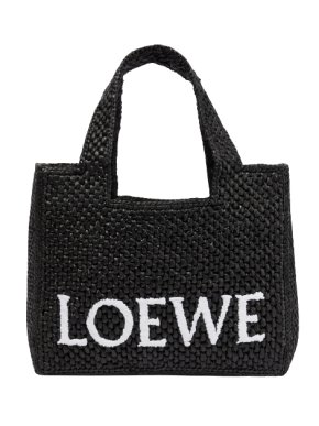 Loewe x Paula's Ibiza Small logo raffia tote bag