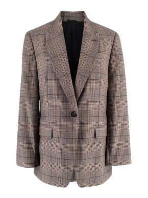 Brunello Cucinelli Prince of Wales Check Single Breasted Jacket