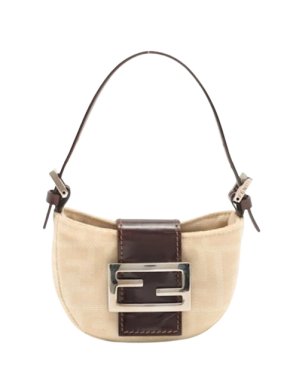 Fendi Monogram Canvas Mini Zucca Croissant Bag