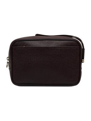 Louis Vuitton Burgundy Taiga Pochette Bag