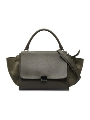 Celine Khaki Medium Trapeze Bag