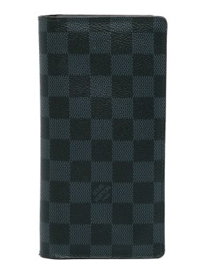 Louis vuitton Black Damier Graphite Brazza Wallet