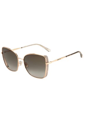 Jimmy Choo Rose Gold Glitter Alexis Sunglasses