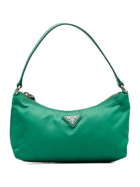 Prada Green Tessuto Baguette Bag