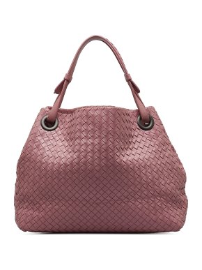 Bottega Veneta Pink Medium Intrecciato Garda Shoulder Bag