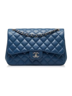 Chanel Periwinkle Blue Maxi Lambskin Double Flap Bag