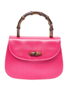 Gucci Pink Mini Satin Bamboo Top Handle Bag
