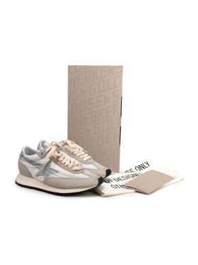 Golden Goose Grey Marathon Suede Sneakers