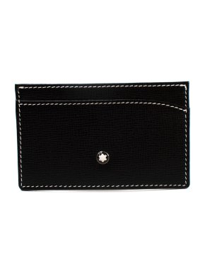 Mont Blanc Black and White Leather Card Holder
