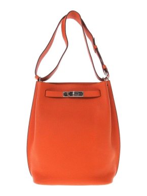 Hermes Orange Togo Leather So Kelly 26 PHW