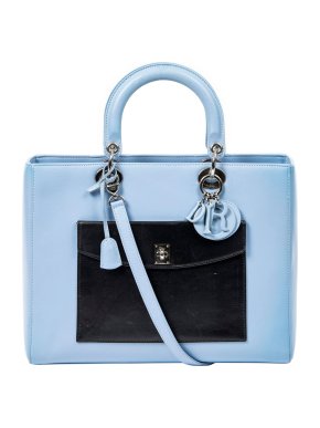 Dior Blue Large Calfskin Lady Dior Pocket Bag