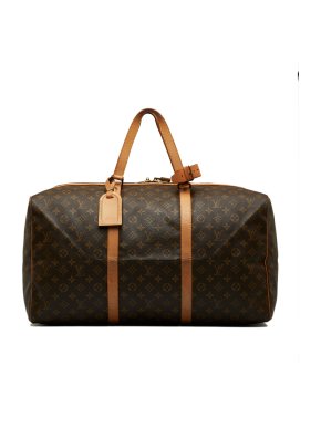Louis Vuitton Coated Canvas Monogram Sac Souple 55 Travel Bag