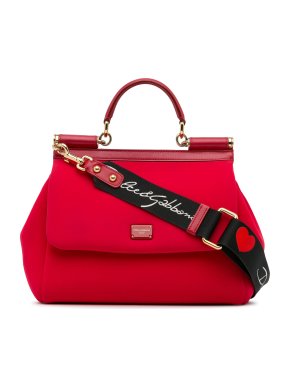 Dolce & Gabbana Red Neoprene Miss Sicily Bag