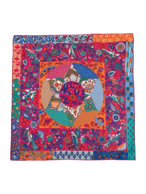 Hermes Multicoloured  'Pique Fleuri de Provence' 42x42 Silk Scarf