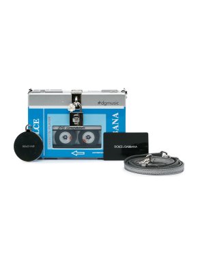 Dolce &  Gabbana Blue Walkman Box Crossbody Bag