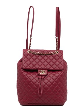 Chanel Red Lambskin Large Urban Spirit Backpack