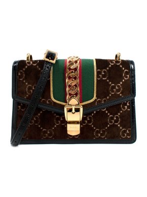 Gucci GG Velvet Sylvie Small Shoulder Bag