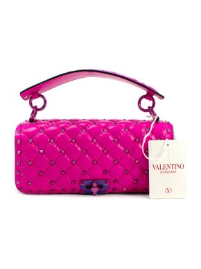 Valentino Bright Pink Rockstud Spike small bag