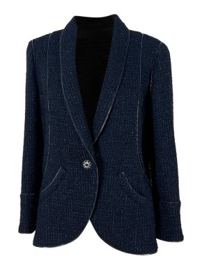 Chanel Tweed Single Breasted Jacket with Jewel Gripoux Buttons