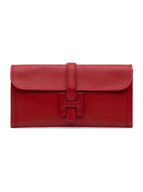 Hermes Red Swift Jige Elan 29 Clutch Bag