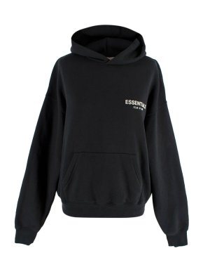 Fear of God Essentials Black Logo Hoodie 