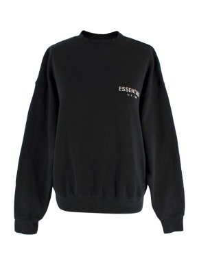 Harrods Fear of God Essentials Black Crewneck  Sweatshirt