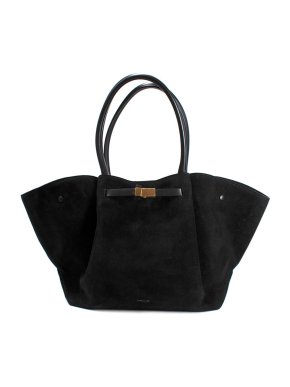 Demellier Black Suede New York Tote Bag