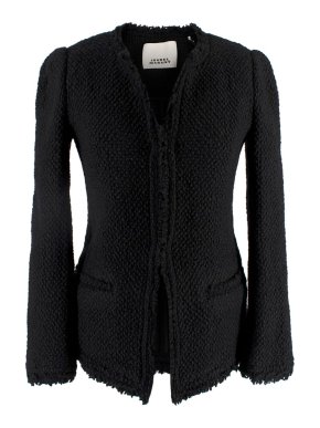 Isabel Marant Black Penia Boucle Fitted Jacket 