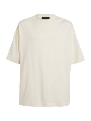 Fear of God Essentials Cream Cotton Oversized T-Shirt