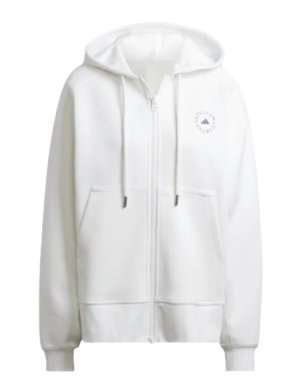 Adidas By Stella Mccartney White Athletic Zip-Up Hoodie