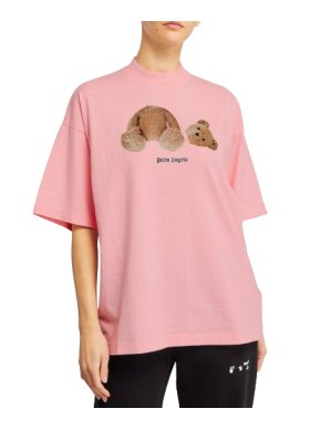 Palm Angels Pink Loose Fit PA Bear T-Shirt