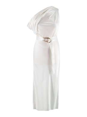 Acler Boise One Shoulder Dress in Ivory