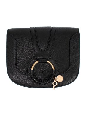 See By Chloé Black Grained Leather Hana Bag