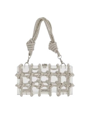 Cult Gaia Bess Rhinestone Embellished Acrylic Shoulder Bag
