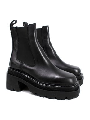 Sandro Black  Leather Chelsea Boots