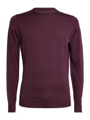 John Smedley Plum Merino Wool Sweater