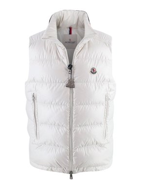 Moncler White Ouse Quilted Down Gilet