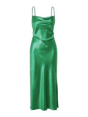Nanushka Green Irma Open-Back Satin Midi Dress