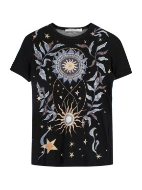 Dior Black Astrology Printed T- shirt