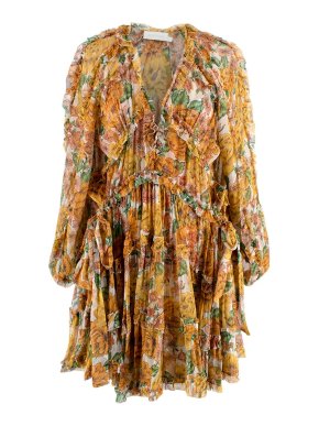 Zimmermann Yellow Poppy Frill Midi Dress